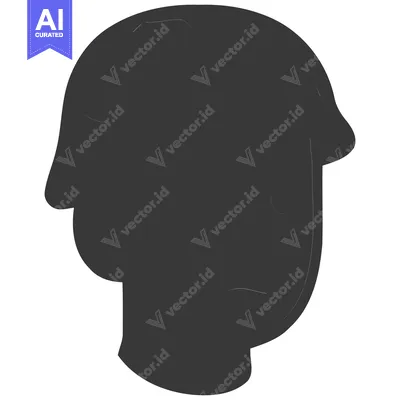 Aset premium populer: Abstract Dark Gray Silhouette of a Human Head