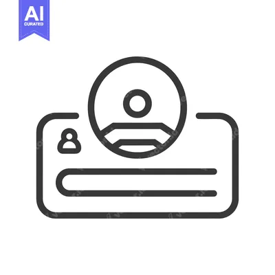 Premium design asset: Profile Card with a User Icon and Space for Information
