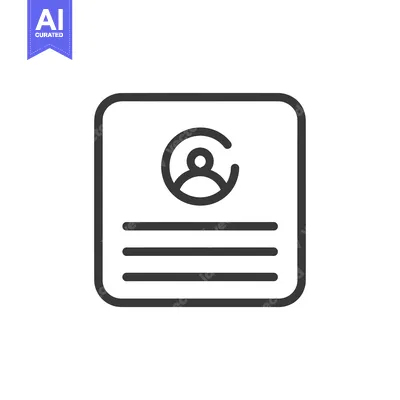 Aset desain premium: Profile Card with User Icon and Space for Information
