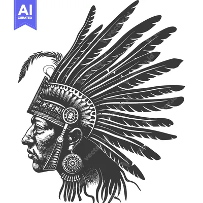 Popular premium asset: Profile of a Native American with a Feather Headdress