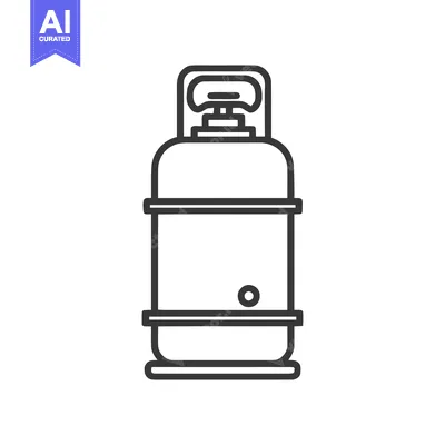 Premium design asset: Propane Tank Outline: Simple, Clean, and Modern Icon