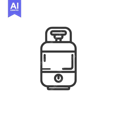 Minimalist Humidifier Icon: Clean Line Art on White Background