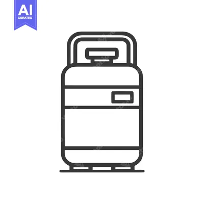Popular premium asset: Propane Tank Icon: Minimalist Line Art for Gas Storage