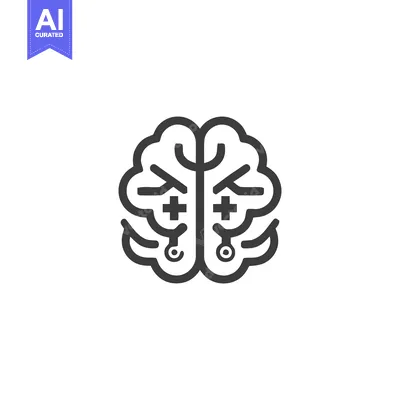 Aset desain premium: Medical Brain Icon: Neurology, Healthcare, and Mental Wellness Symbol