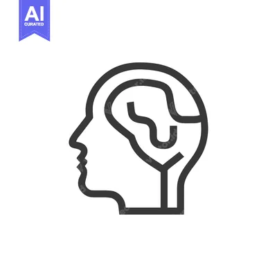 Popular premium asset: Minimalist Head Profile with Brain Outline, Conceptual Thinking Icon