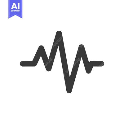Minimalist Gray Heartbeat Line on White Background, Medical Symbol