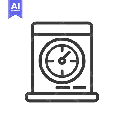 Aset premium populer: Retro Style Timer Icon with Bold Outline and Rounded Edges