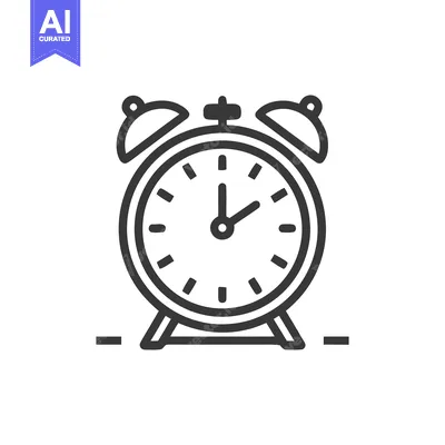 Aset desain premium: Classic Alarm Clock Icon: Time Management, Deadline Reminder, Minimali