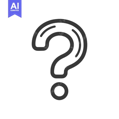 Bold Question Mark Icon: Simple, Modern Design on White Background