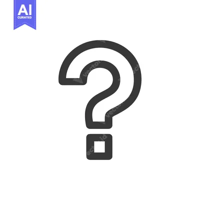 Bold Question Mark Icon on White Background, Simple Design