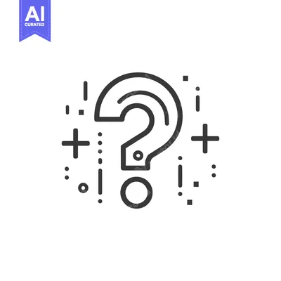 Question Mark with Abstract Design Elements