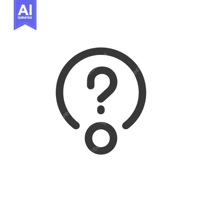 Question Mark with Circle and Dot Symbol