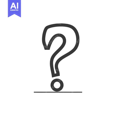 Question Mark with Dot and Line at the Bottom