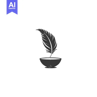 Quill Pen Dipped in Inkwell