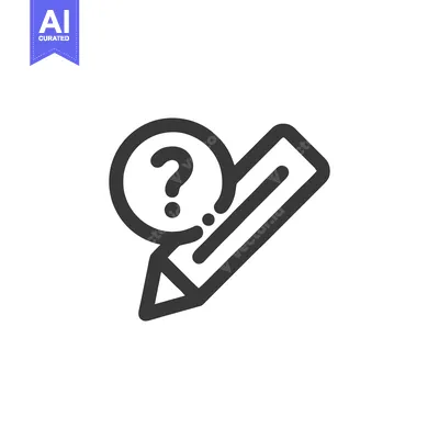 Question Mark and Pencil Icon: Creative Problem Solving Concept