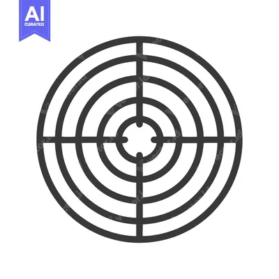 Popular premium asset: Minimalist Target Icon: Concentric Circles with Crosshairs on White Ba