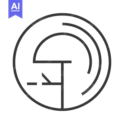 Premium design asset: Radar Screen with Lines and Semicircle