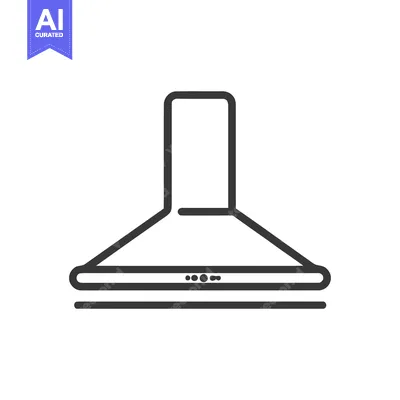 Minimalist Kitchen Hood Icon: Sleek, Modern Design with Clean Lines an