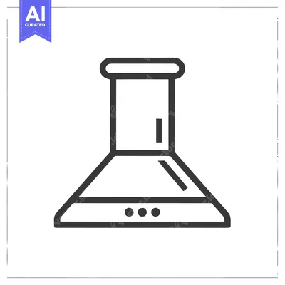 Premium design asset: Minimalist Kitchen Hood Icon: Modern Appliance Outline Design
