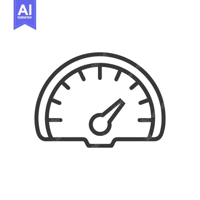 Aset premium populer: Minimalist Speedometer Icon: Clean Design, Automotive Gauge Illustrati