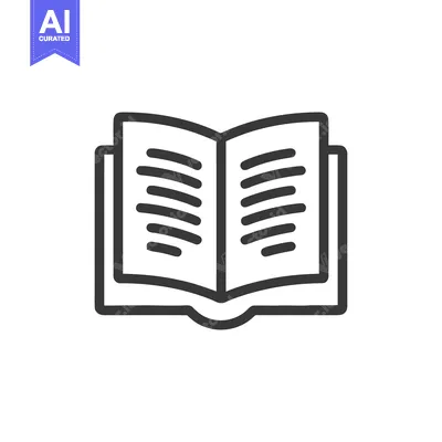 Open Book Icon: Simple, Bold Line Art for Education and Knowledge