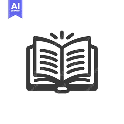 Open Book Icon with Radiating Light, Knowledge Symbol, Education Graph