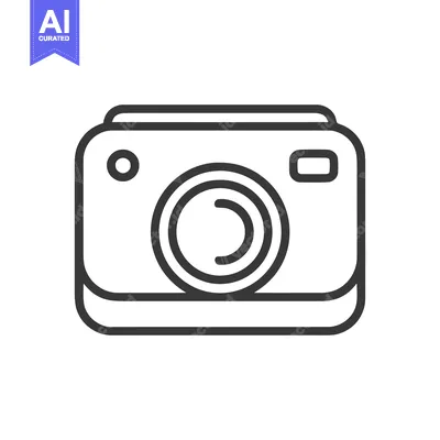 Aset premium populer: Minimalist Camera Icon: Clean Lines, Modern Design, Photography Symbol