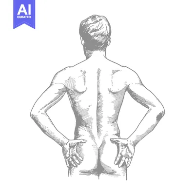 Aset premium populer: Rear View Hand Sketch of a Man's Torso
