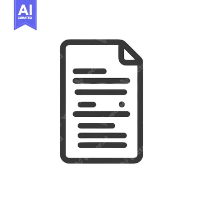 Aset premium populer: Minimalist Document Icon: Dark Gray Lines on White Background, Rounded