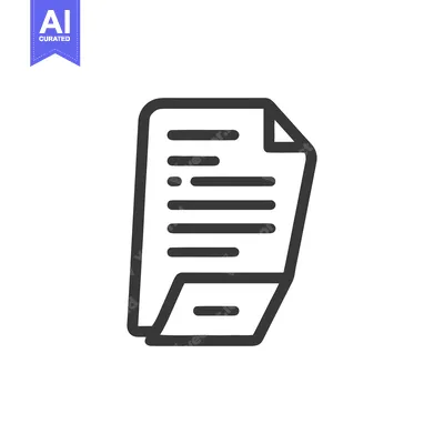 Aset premium populer: Minimalist Document Icon with Folded Corner and Text Lines