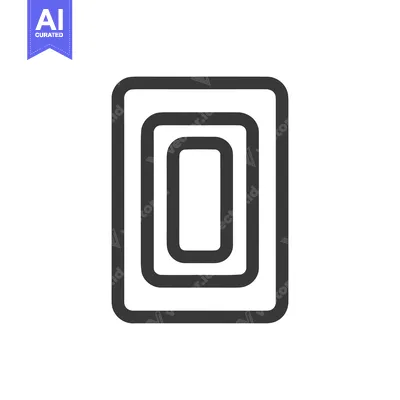 Premium design asset: Concentric Rectangles: Minimalist Design with Rounded Corners in Gray