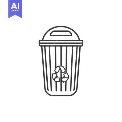 Aset premium populer: Recycling Bin with Recycle Symbol Inside