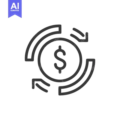 Circular Dollar Flow: Financial Cycle Icon with Arrows