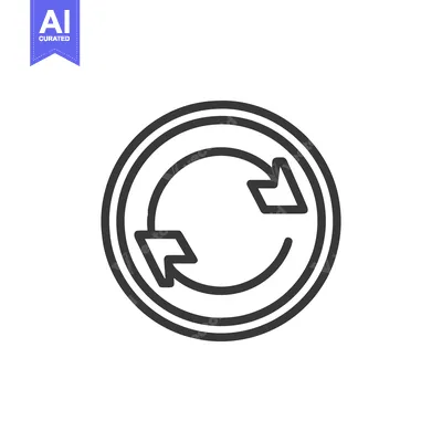 Aset desain premium: Circular Arrows: Simple Black and White Refresh Icon Design