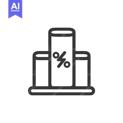 Popular premium asset: Minimalist Percentage Graph Icon: Financial Data Representation in Out