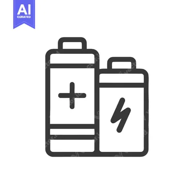 Aset premium populer: Battery Icon Duo: Power and Energy Symbolism in Bold Outline