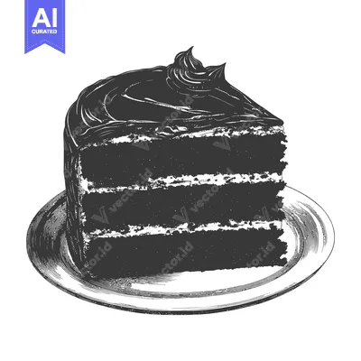 A delicious slice of layered chocolate cake on a plate
