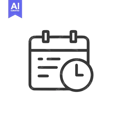 Popular premium asset: Minimalist Calendar Icon with Clock Symbol for Time Management and Sch