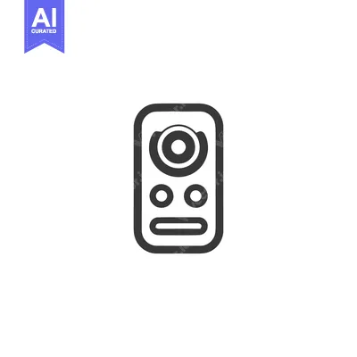 Aset premium populer: Minimalist Remote Control Icon with Rounded Edges and Simple Design