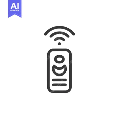 Popular premium asset: Minimalist Smart Remote Icon with Wireless Signal