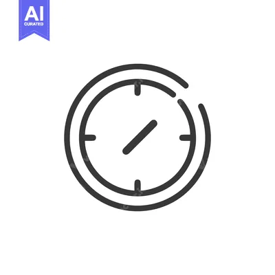 Minimalist Clock Icon: Time Management and Deadline Symbolism