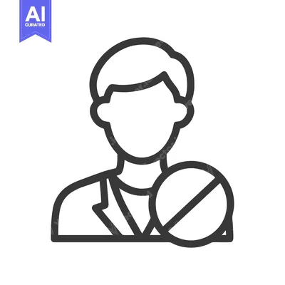 Aset premium populer: Person Icon with Prohibition Sign: No Access, Restriction Symbol