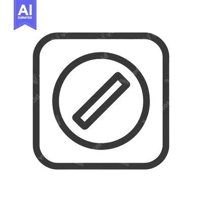 Minimalist Icon: Rounded Square with Circle and Line
