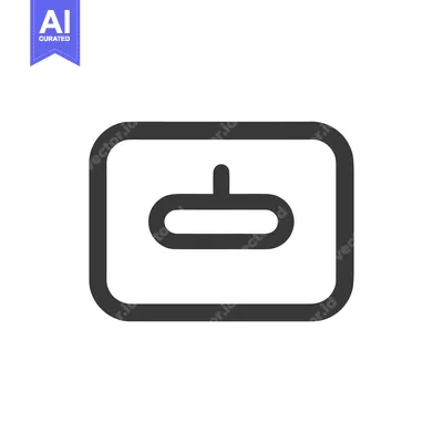 Minimalist Rearview Mirror Icon: Automotive Safety Symbol in Dark Gray