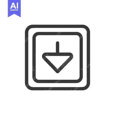 Popular premium asset: Download Icon: Bold Line Art of Arrow in Rounded Square Frame