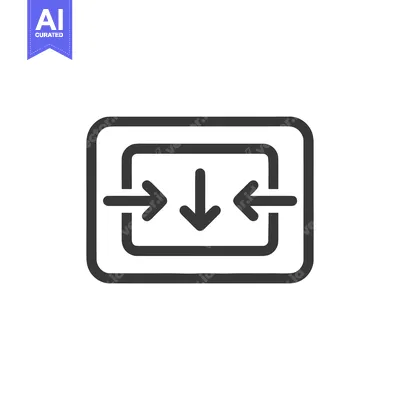 Concentric Arrows Icon: Inward Movement, Convergence, and Focus Symbol