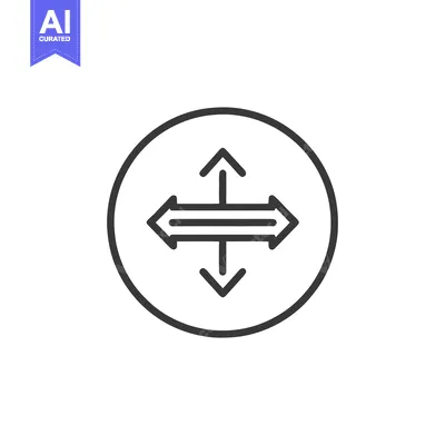Premium design asset: Directional Arrows in Circle: Up, Down, Left, Right Movement Icon