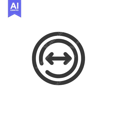 Aset desain premium: Circular Arrow Icon: Double-Headed, Directional, and Encapsulated Desi