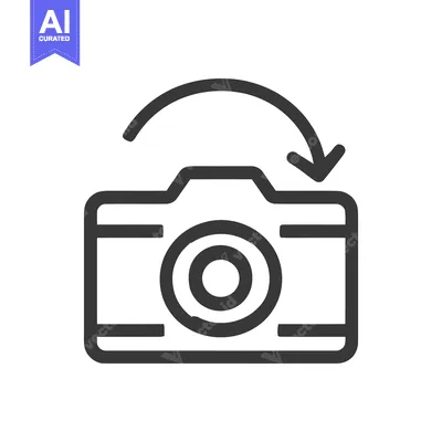Premium design asset: Camera Rotation Icon: Simple Photography Symbol with Curved Arrow