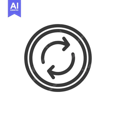 Aset desain premium: Circular Arrows Icon: Rotation, Refresh, and Cycle Symbol in Dark Gray